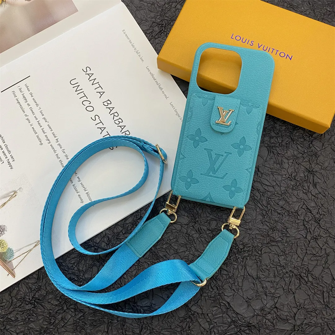 LV压印上下翻卡包壳+挂绳