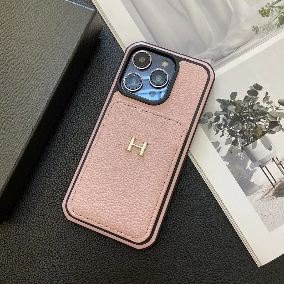 爱马仕 H金标-荔枝纹官网单插卡 双色边壳