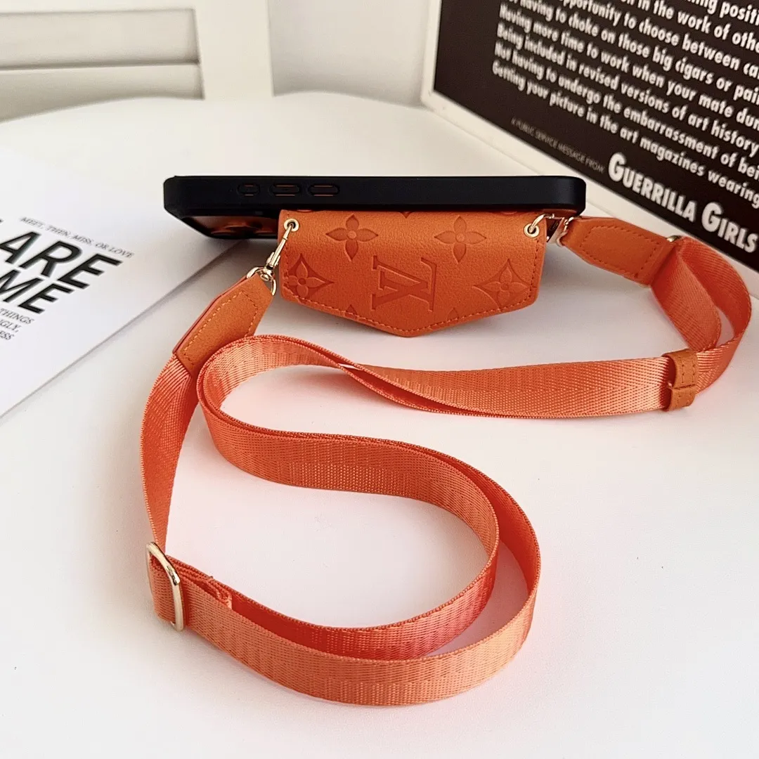 LV压花贴皮风琴卡包横款斜挎壳（型号，iPhone7-17pm，也有三星型号）