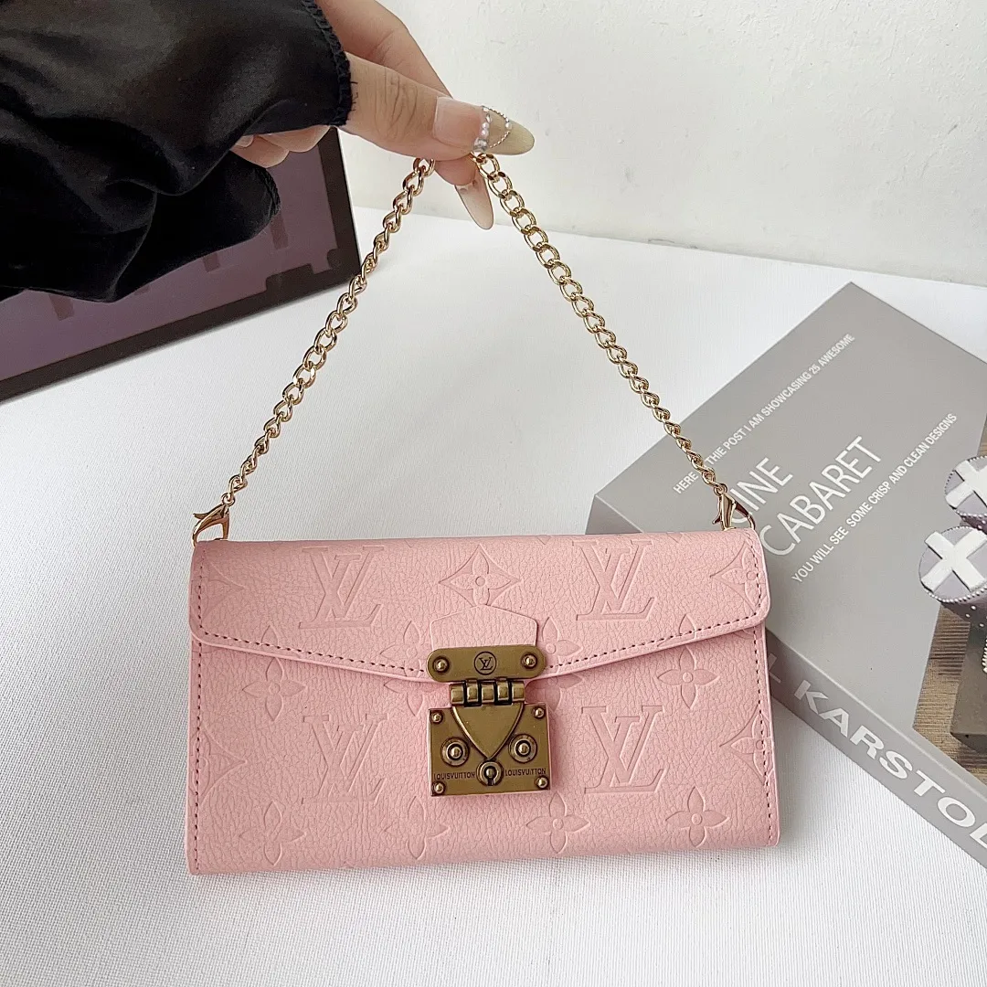 LV 三折皮套 压印花 挂绳+手链+丝巾手腕绳（苹果7-17PM,三星型号S22-S26U)