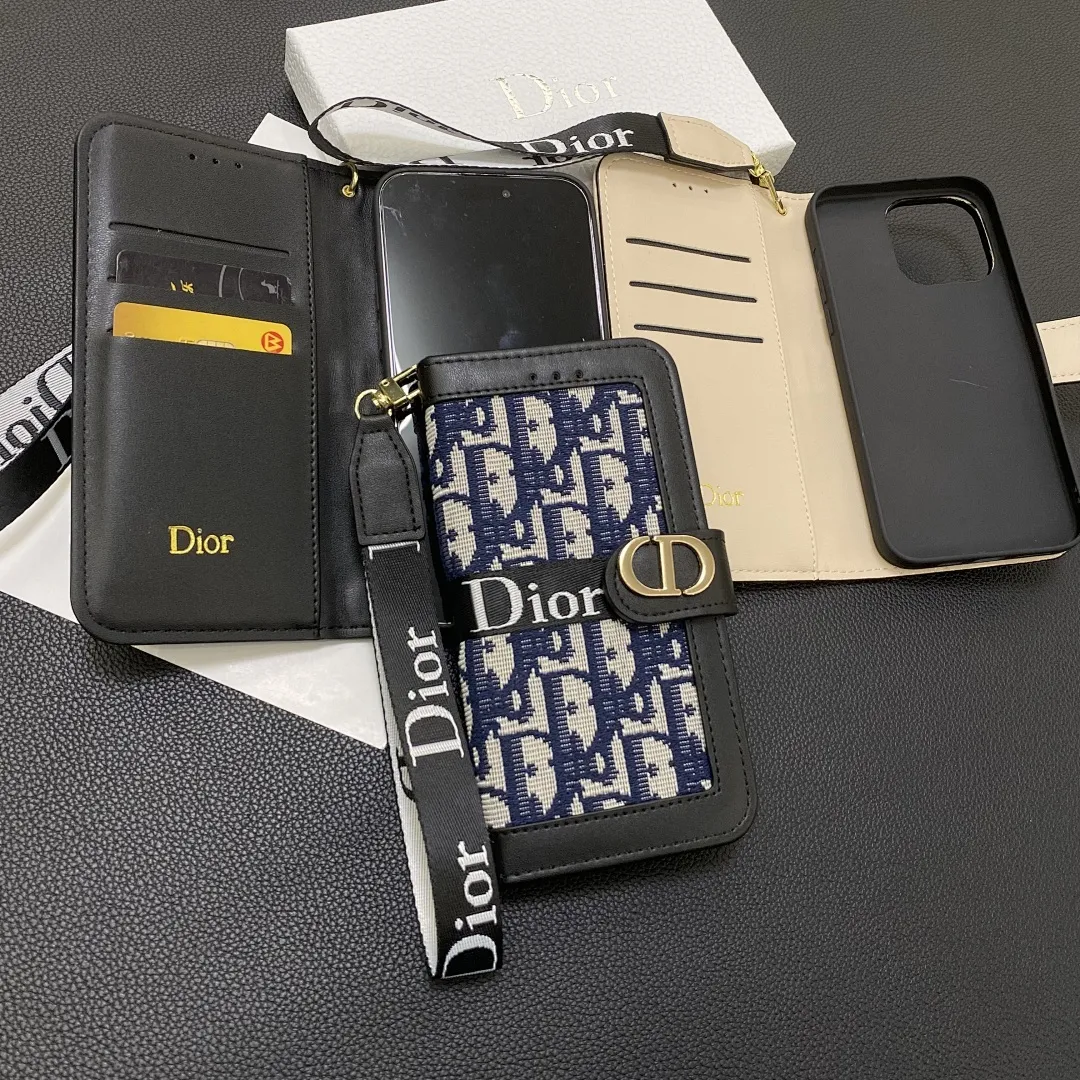 Dior迪奥 高档款 拼皮皮套(型号:苹果11-15Promax,无11pro,无mini,有三星型号S22-S23U)