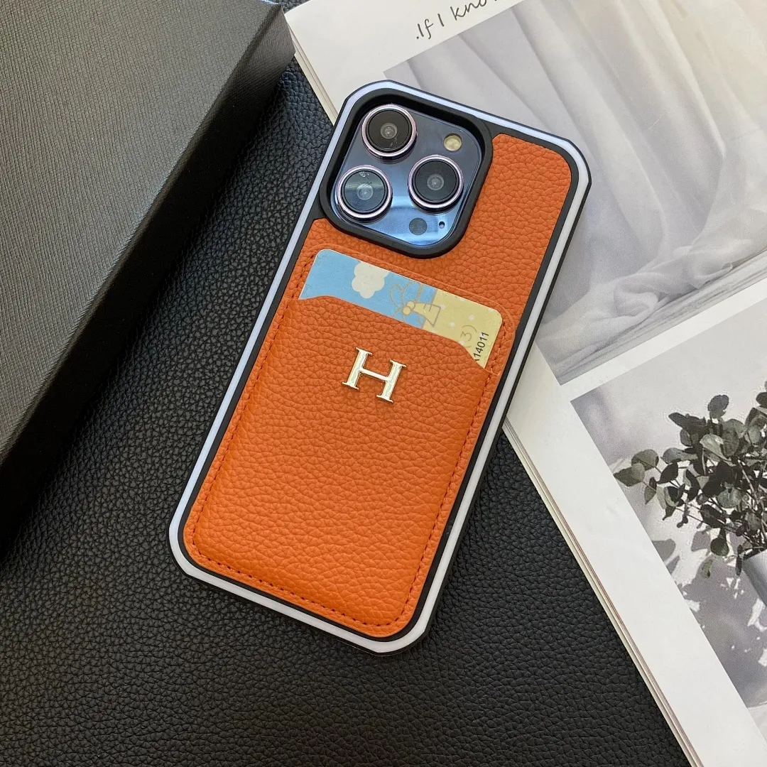 爱马仕 H金标-荔枝纹官网单插卡 双色边壳