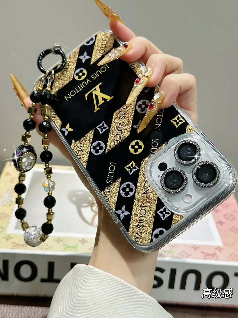 璀璨黑金lv 高品质防摔防震亚克力 型号13-16pm无plus