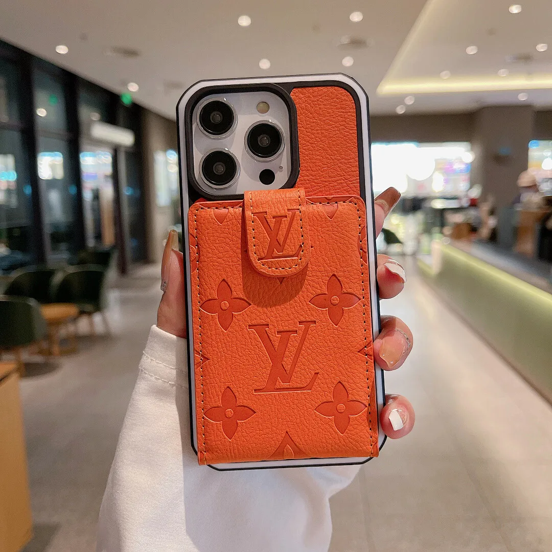 LV 压花款 上下翻卡包双色壳