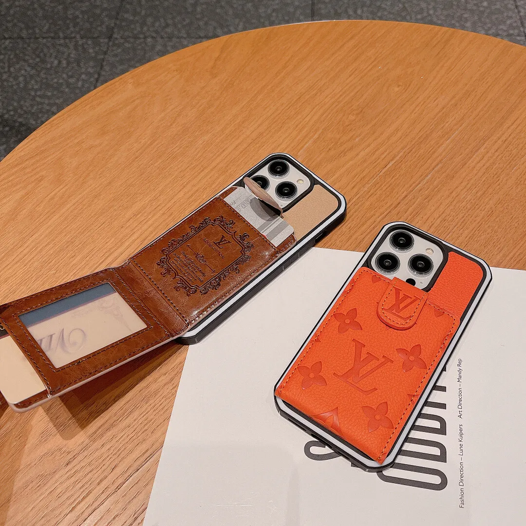 LV 压花款 上下翻卡包双色壳