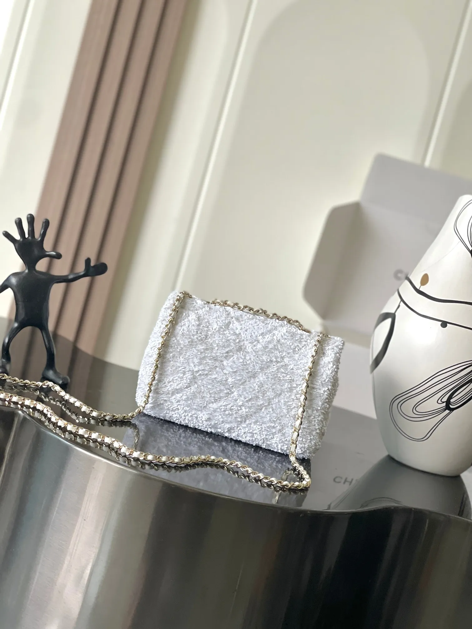 CHANEL 绗缝亮片晚宴包 羊皮内里➕全钢五金 21x14x8cm:21x14x8cm 款号:4561