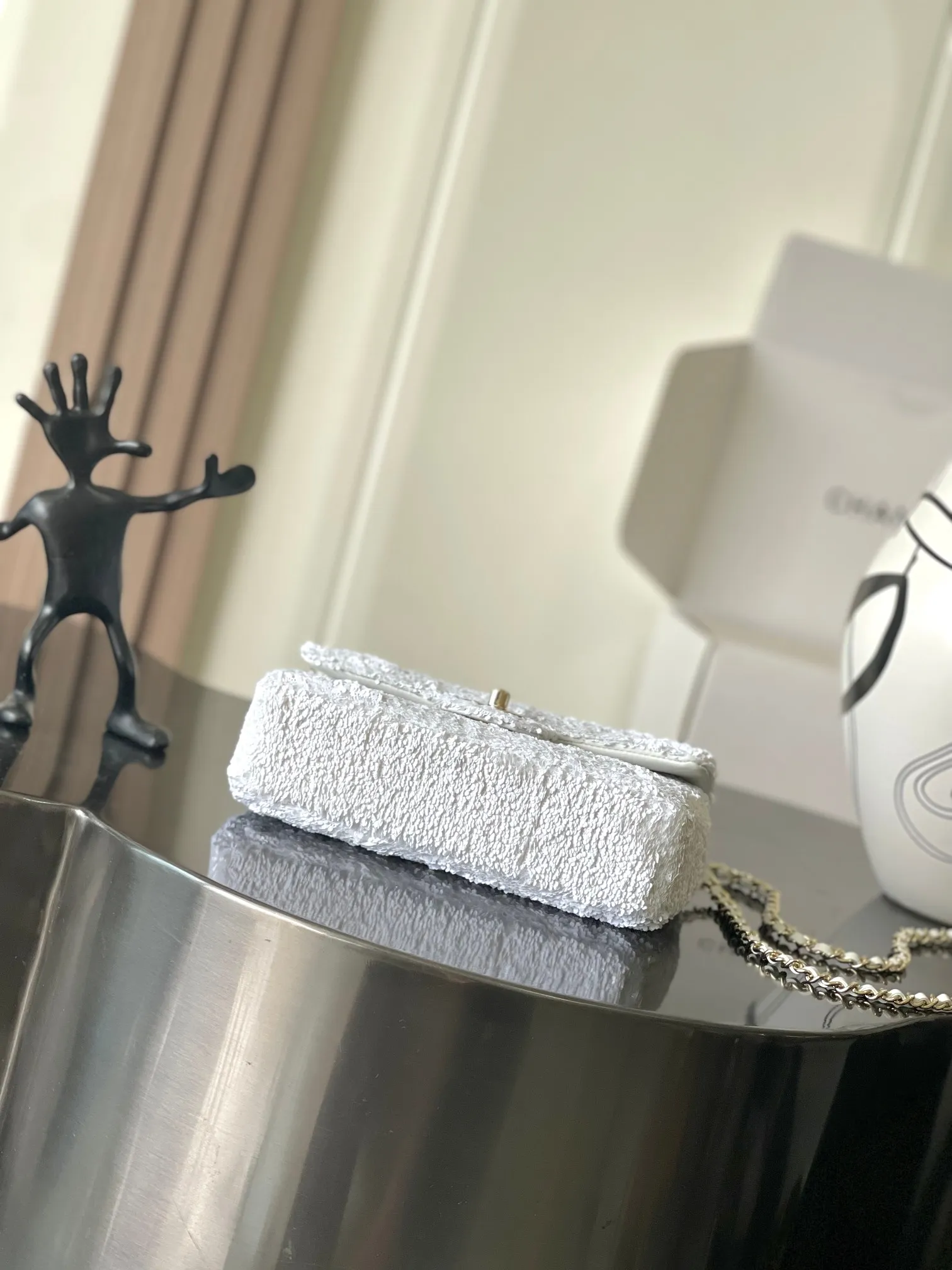 CHANEL 绗缝亮片晚宴包 羊皮内里➕全钢五金 21x14x8cm:21x14x8cm 款号:4561