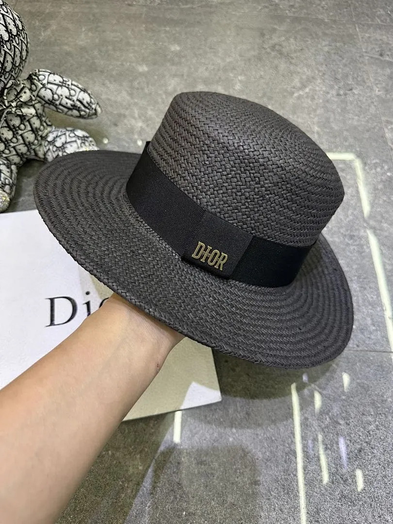 迪奥爆款手工编织平顶帽‼️‼️