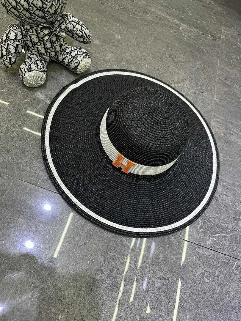 爱马仕爆款撞色设计大檐帽