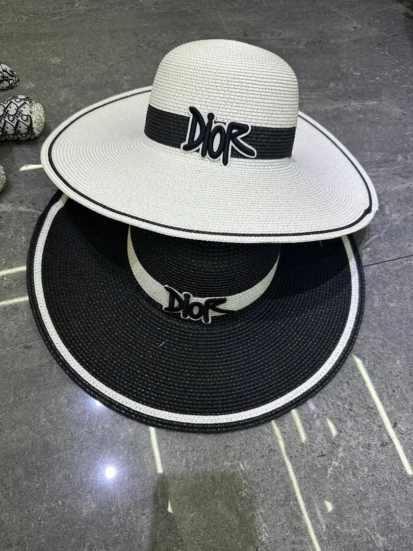 迪奥爆款撞色设计大檐帽