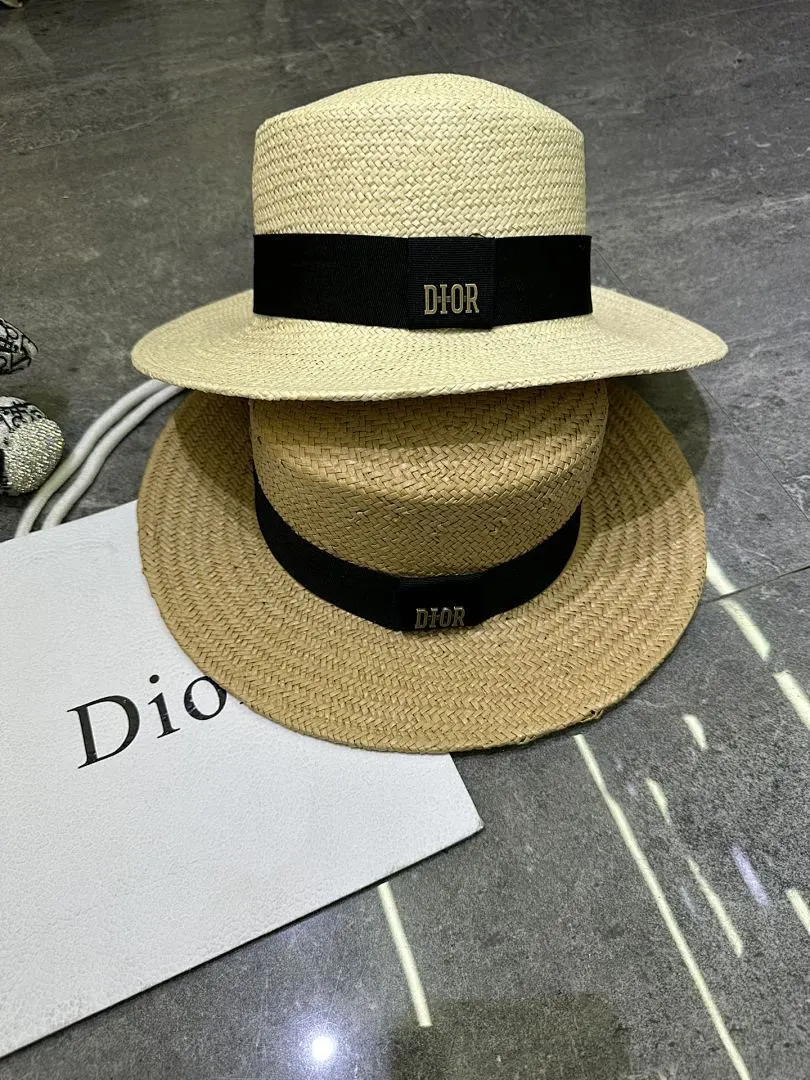 迪奥爆款手工编织平顶帽‼️‼️