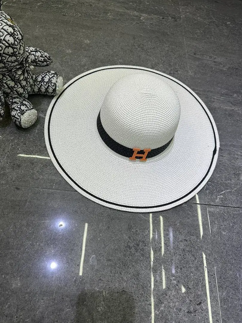 爱马仕爆款撞色设计大檐帽
