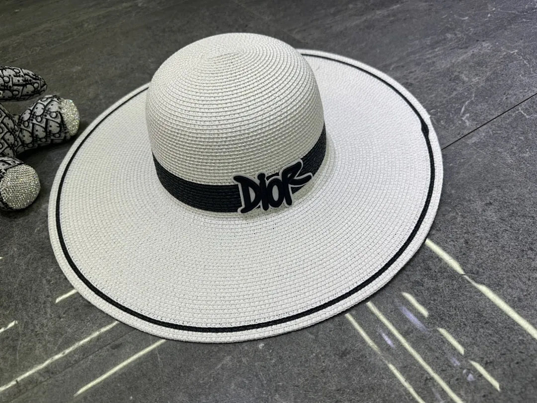 迪奥爆款撞色设计大檐帽