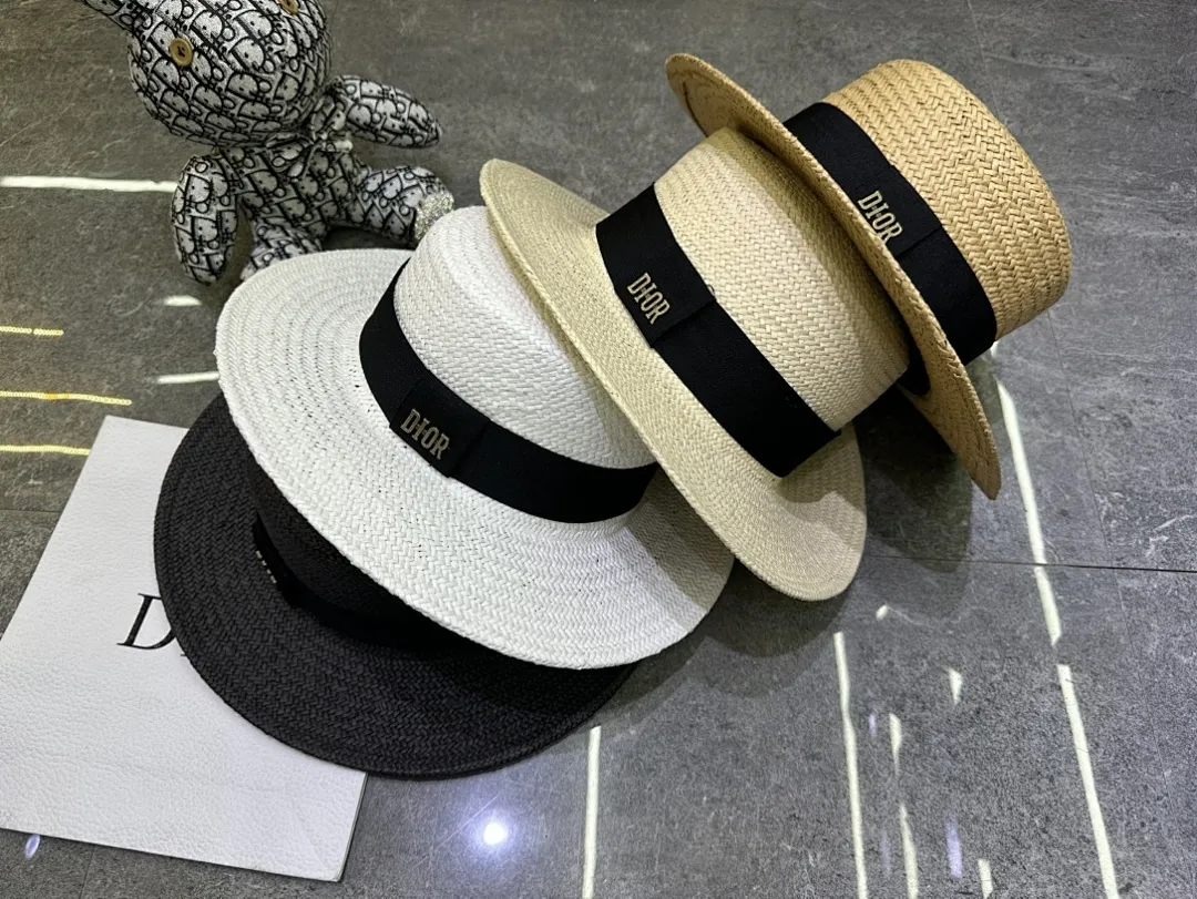 迪奥爆款手工编织平顶帽‼️‼️