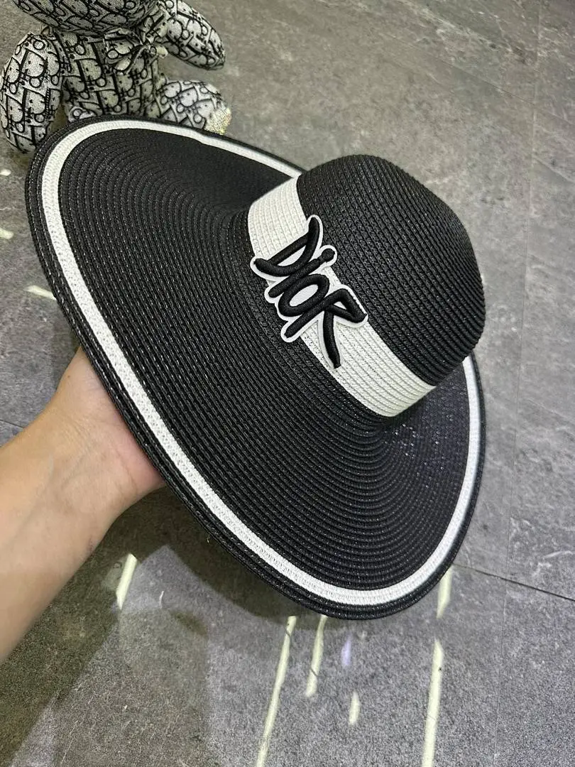 迪奥爆款撞色设计大檐帽