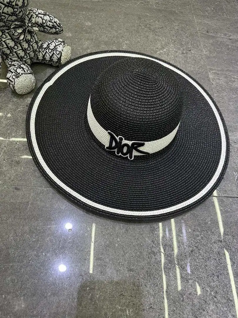 迪奥爆款撞色设计大檐帽