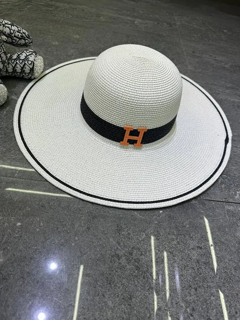 爱马仕爆款撞色设计大檐帽