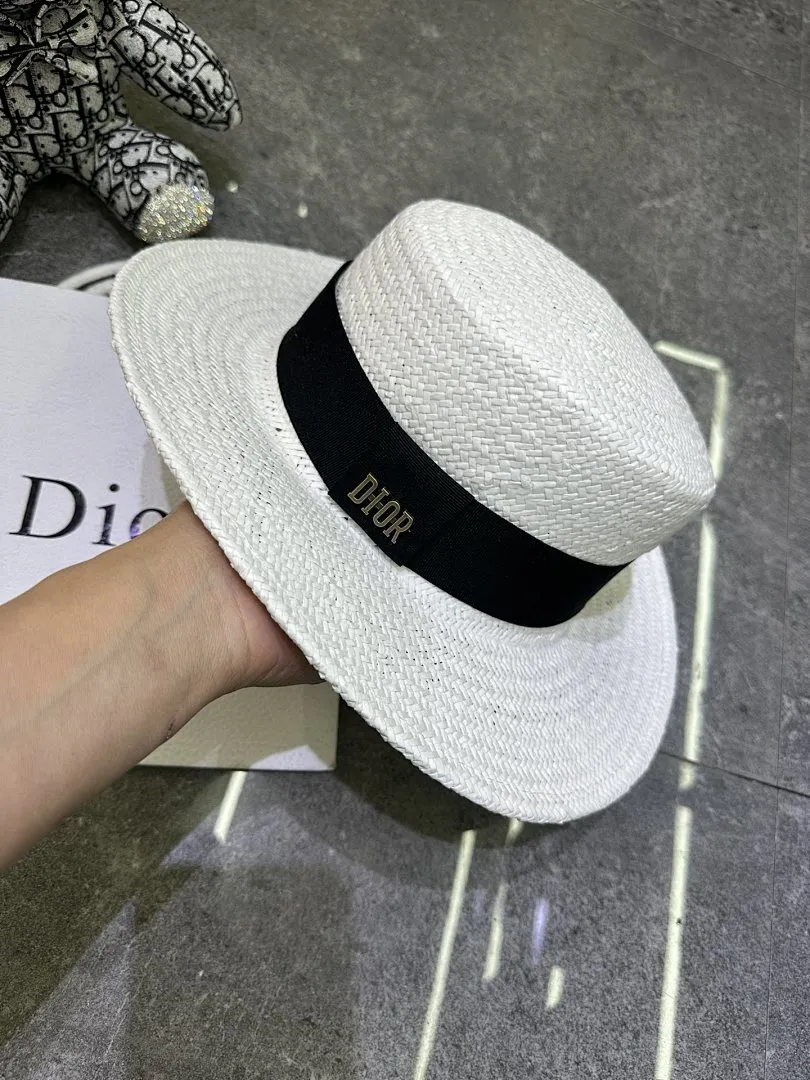 迪奥爆款手工编织平顶帽‼️‼️