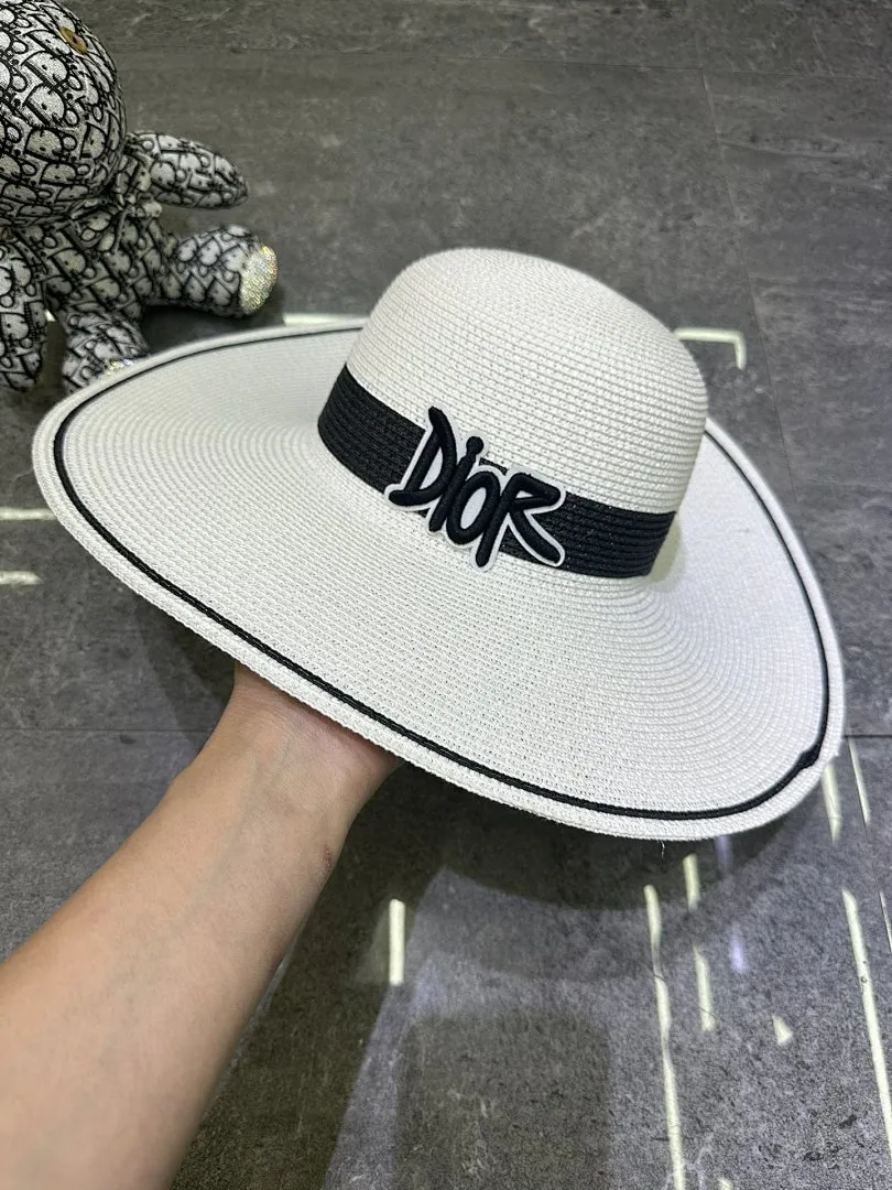 迪奥爆款撞色设计大檐帽