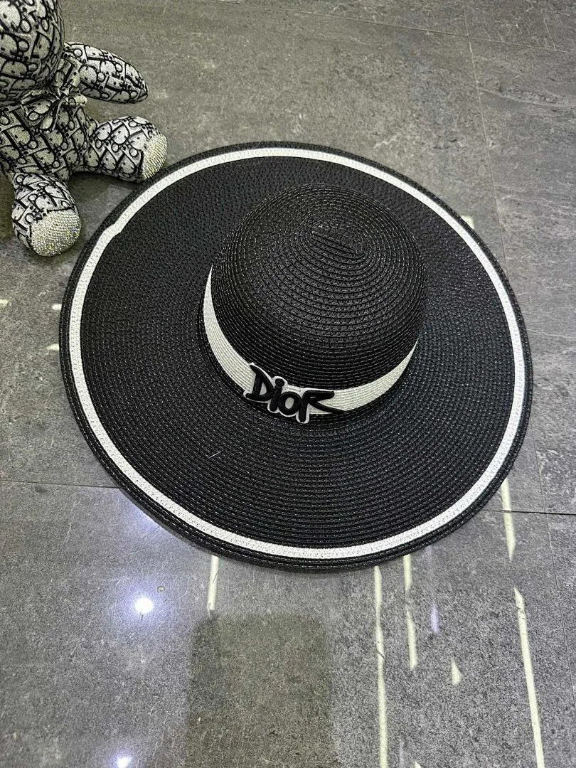 迪奥爆款撞色设计大檐帽