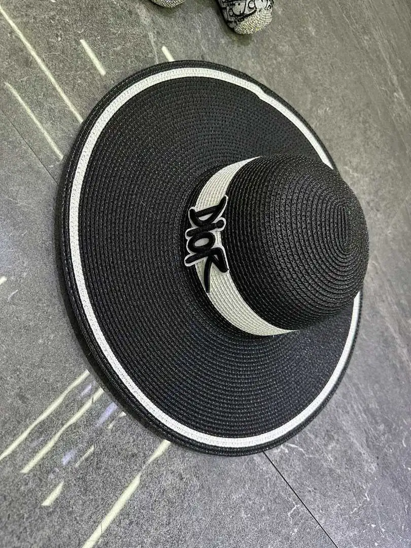 迪奥爆款撞色设计大檐帽