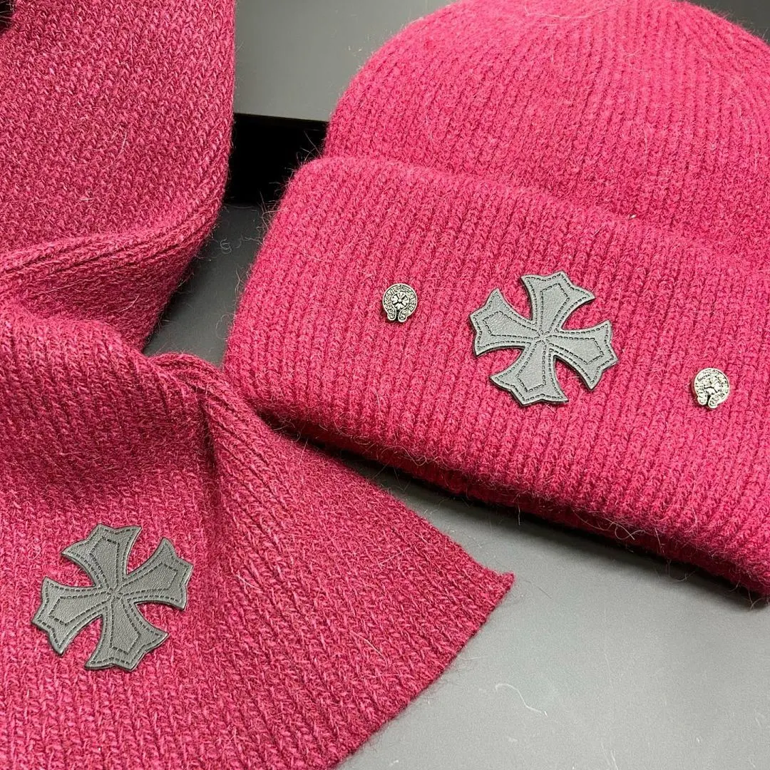 克罗❤️ 兔毛 冷帽+围巾套装