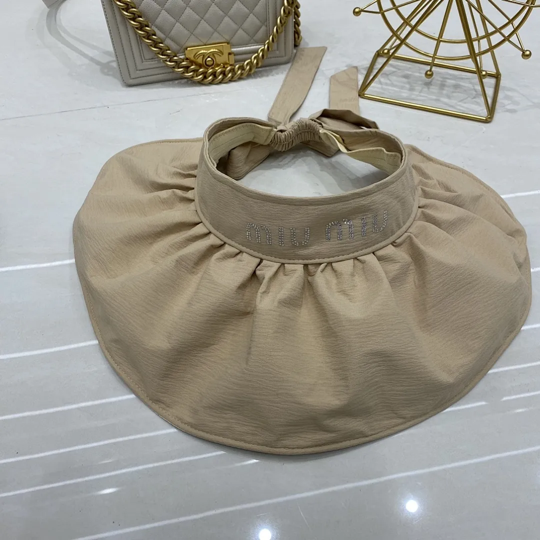 缪缪 防晒大檐空顶帽