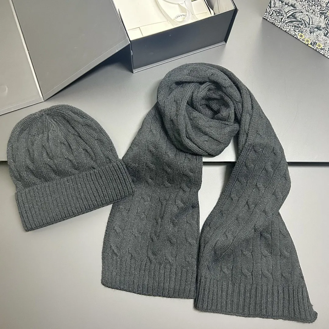 净版 日系麻花纹帽子+围巾套装❤️