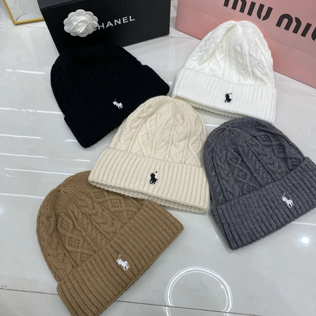 Polo骑马标 羊绒针织帽