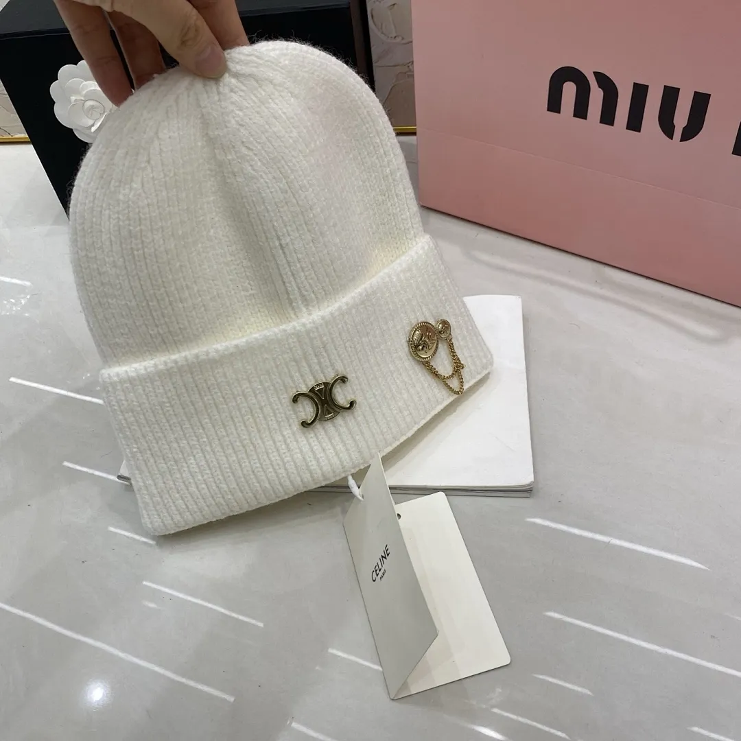 Celine 羊绒针织帽