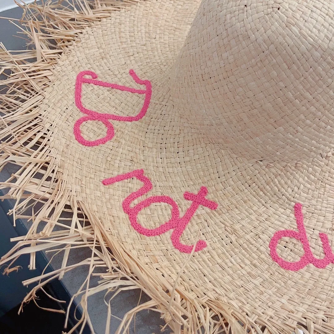 潮牌拉菲草帽 大檐帽