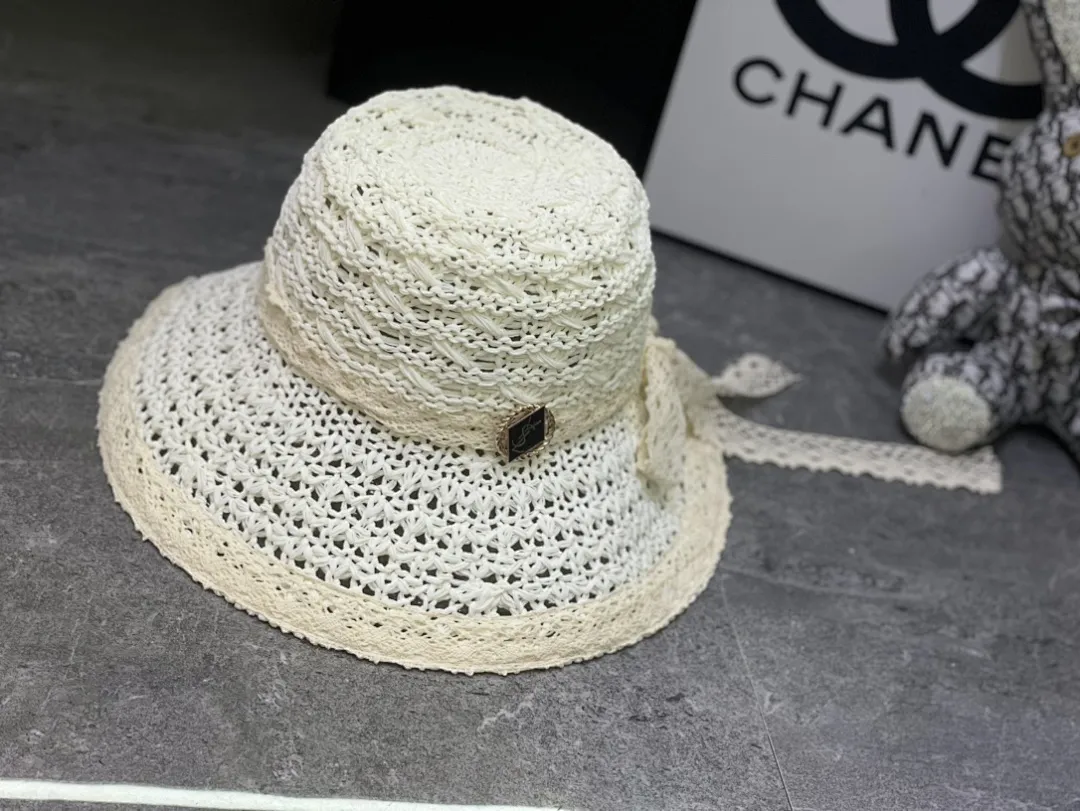 YSL 钩针编织系列蕾丝蝴蝶结🎀盆帽