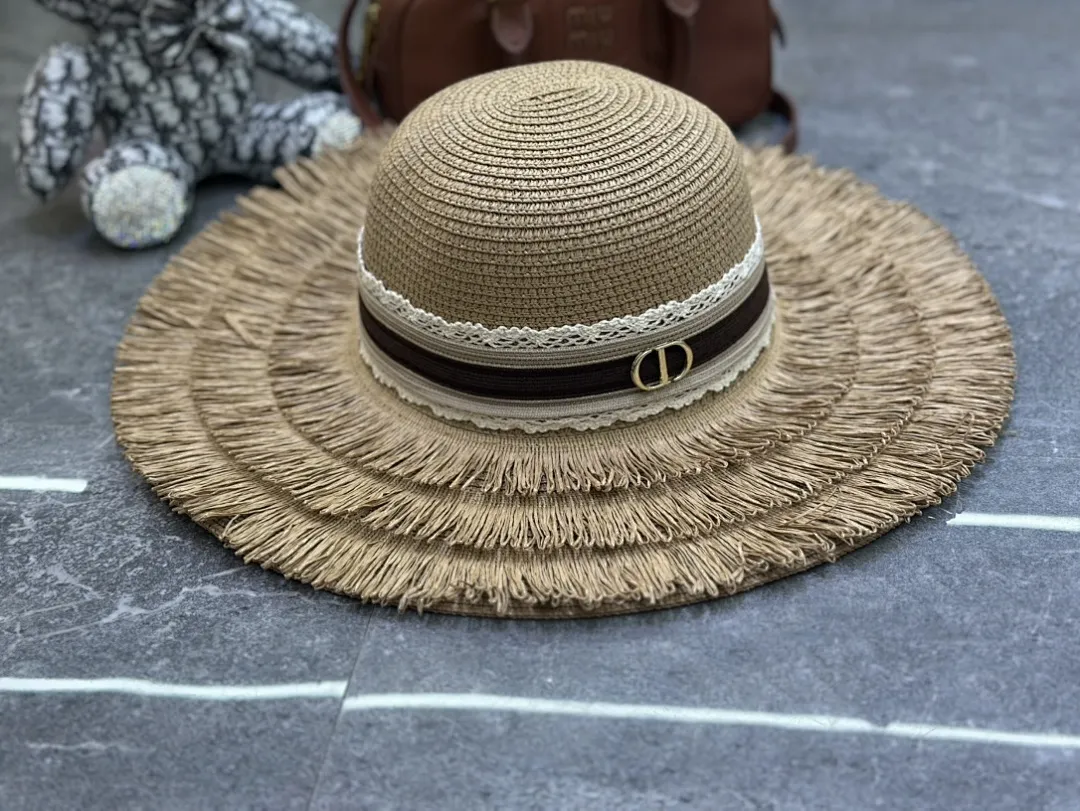 迪奥爆款裙边大檐帽