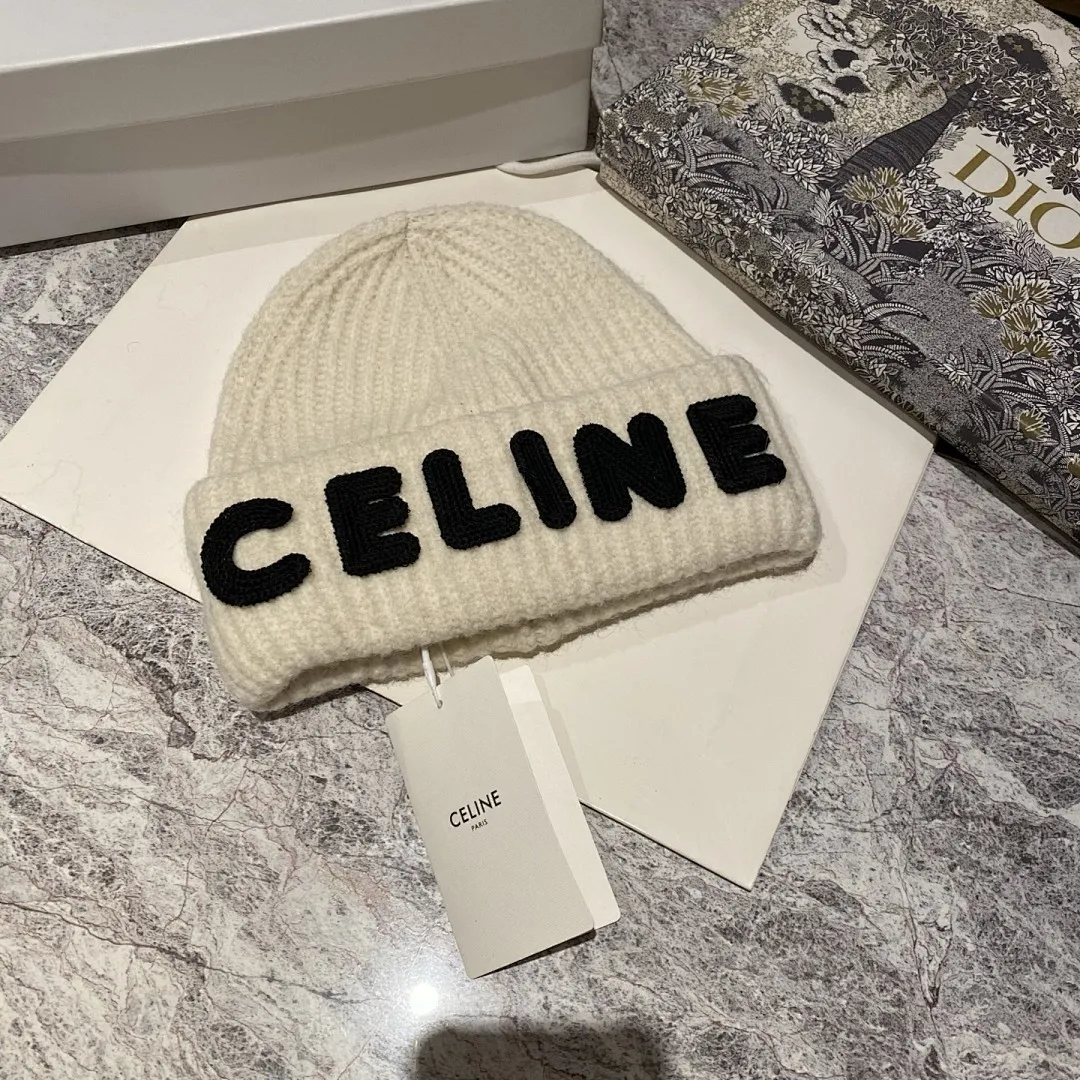 Celine 羊毛针织帽