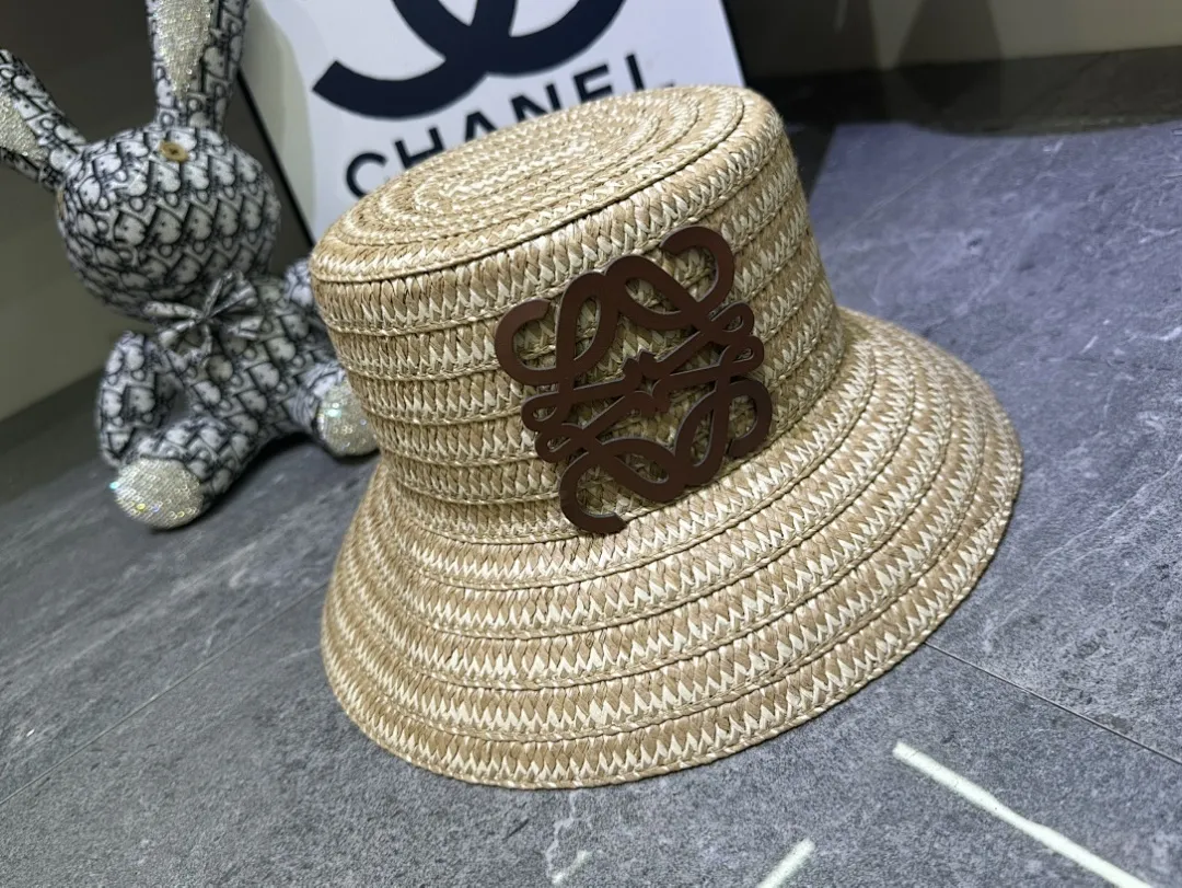 罗意威爆款双色编织渔夫帽