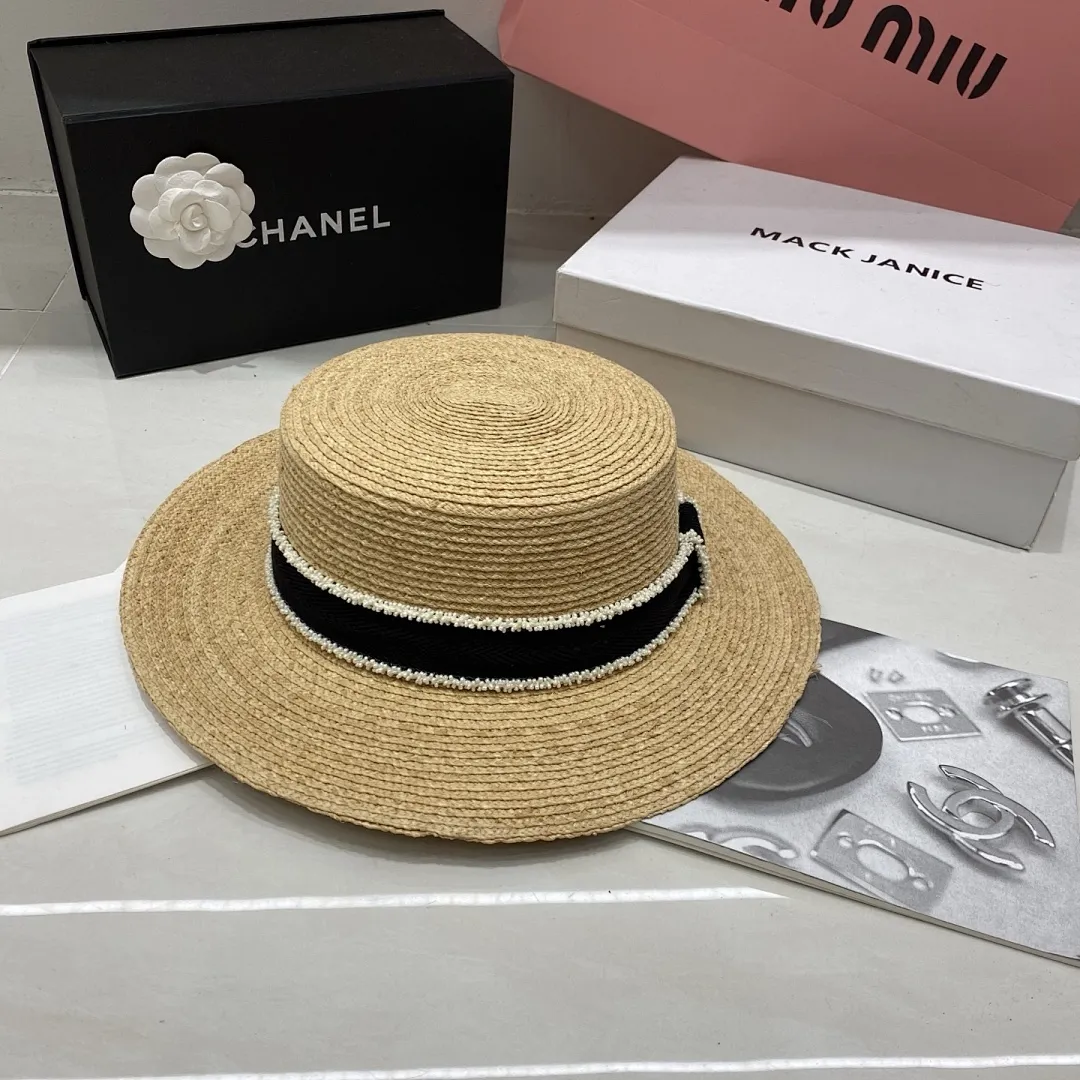 细拉菲草平顶帽