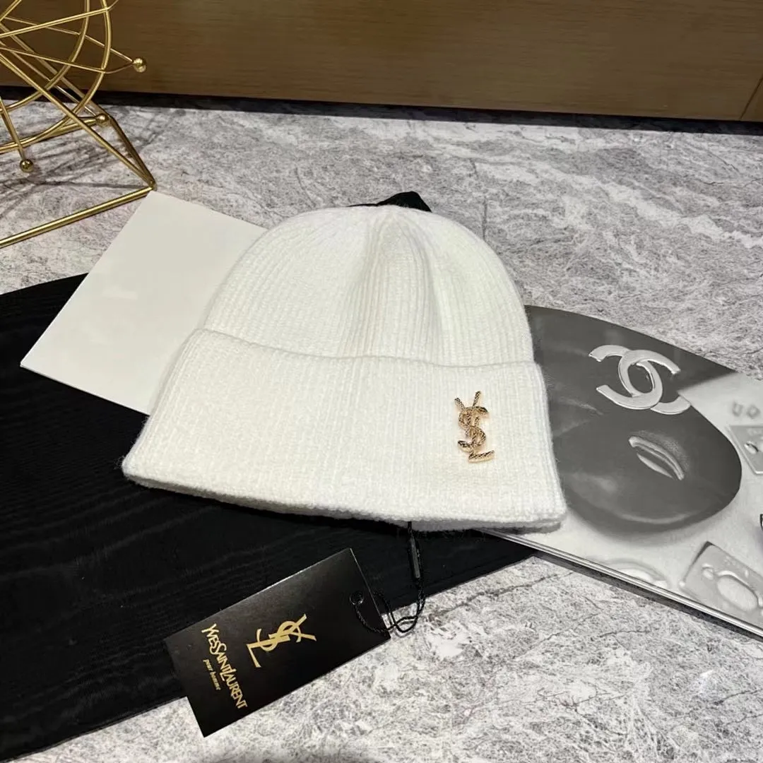 YSL 羊绒针织帽