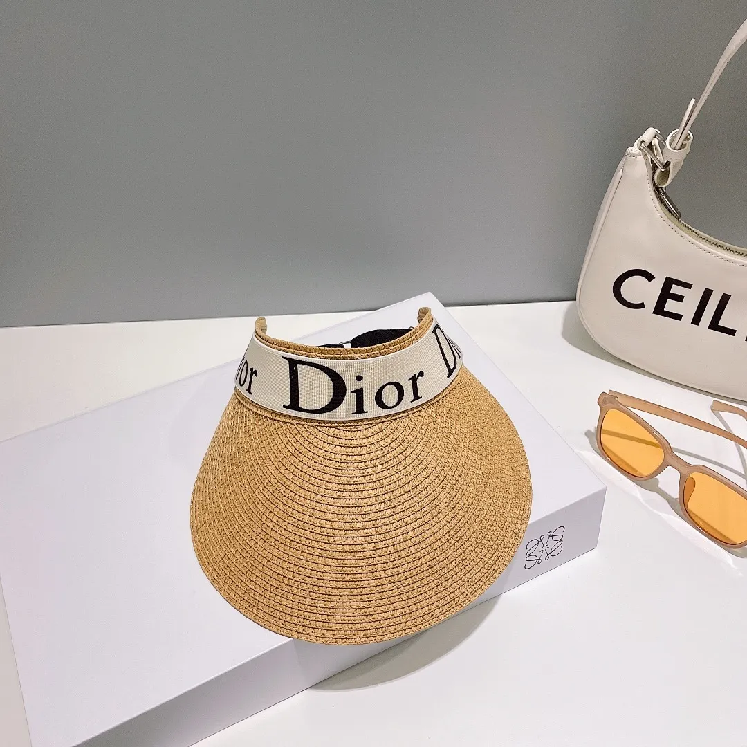 迪奥Dio*高密字母织带空顶帽