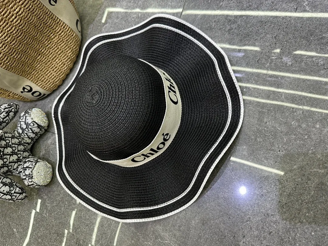 Chloe 爆款蕾丝波浪边大檐帽