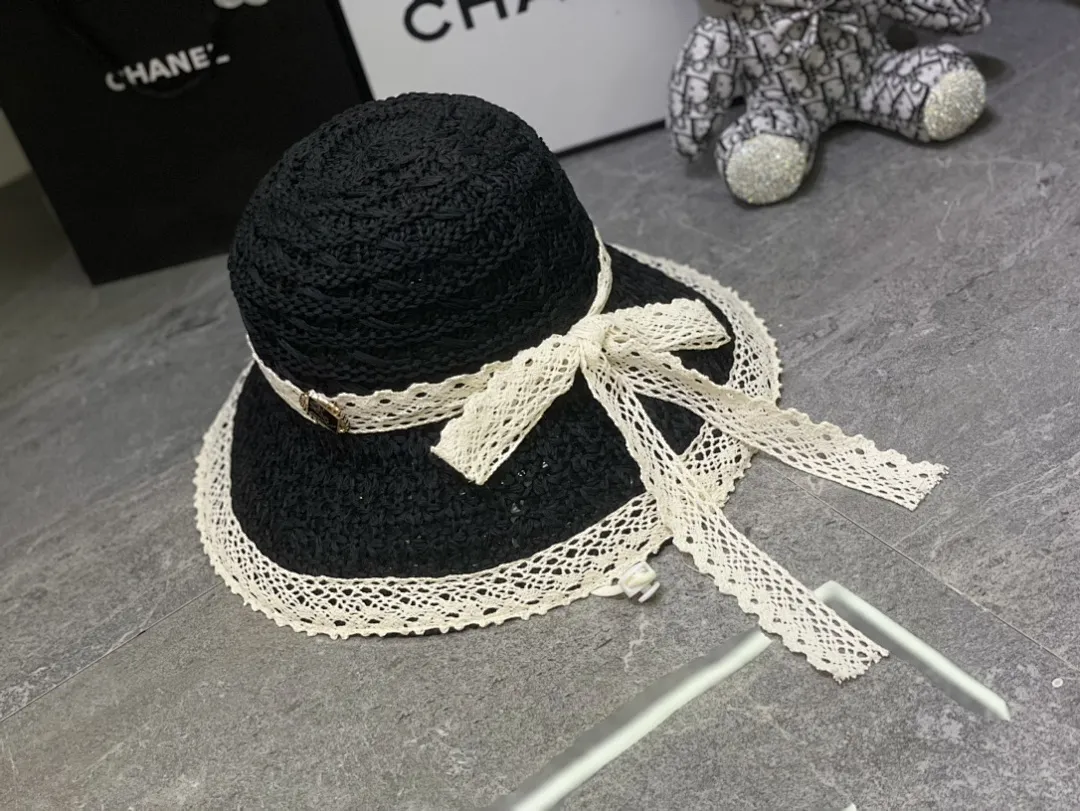 YSL 钩针编织系列蕾丝蝴蝶结🎀盆帽