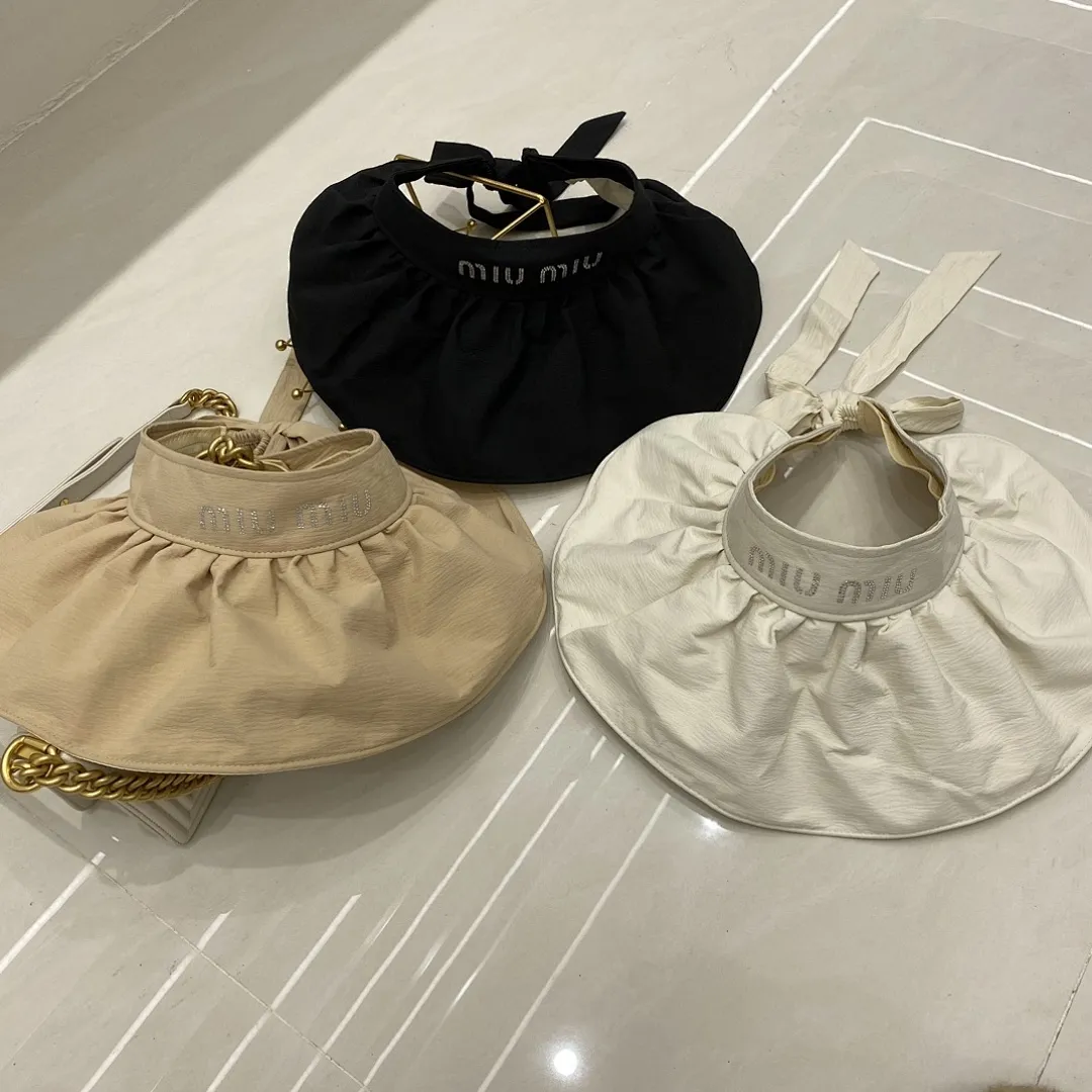 缪缪 防晒大檐空顶帽