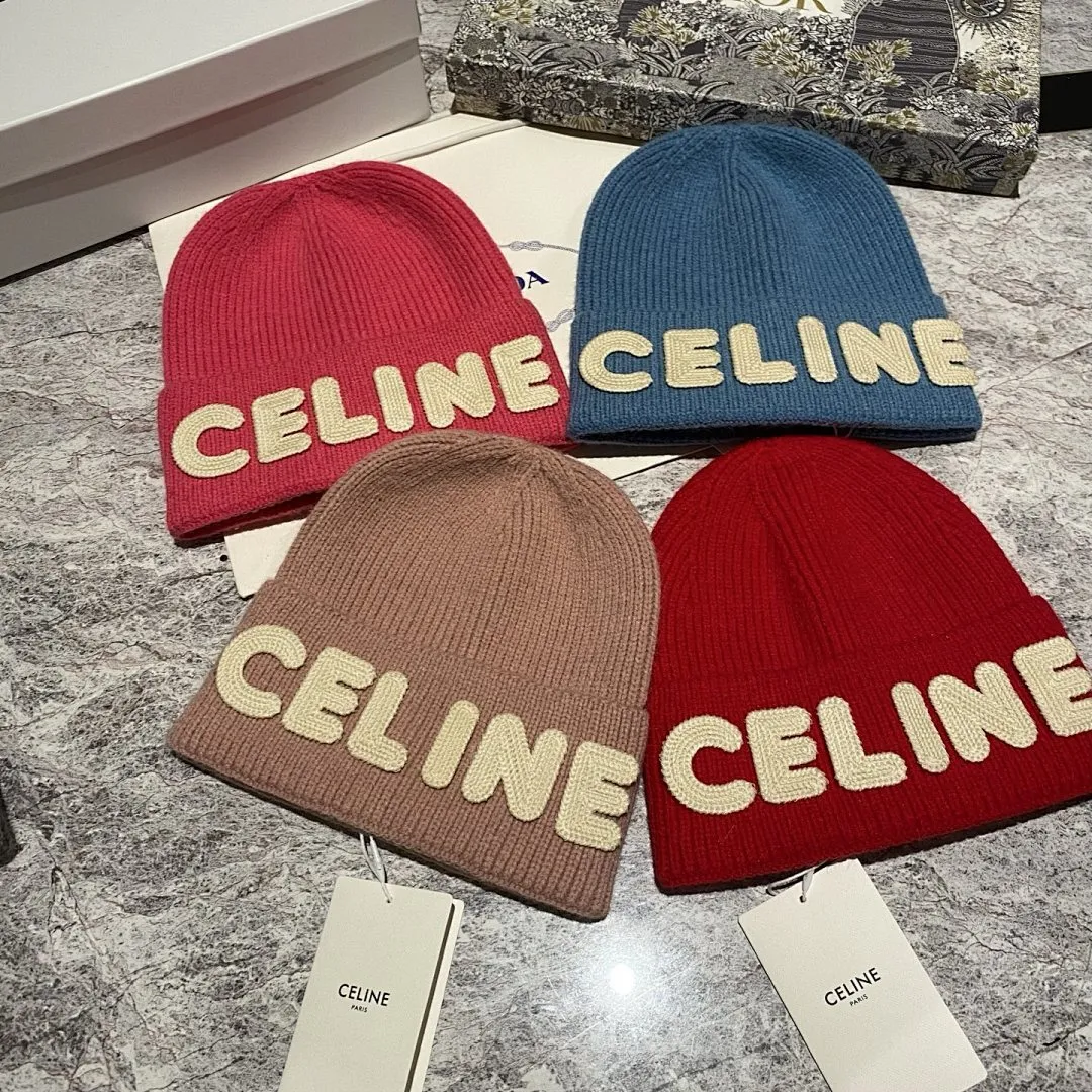 CELINE 羊绒针织帽