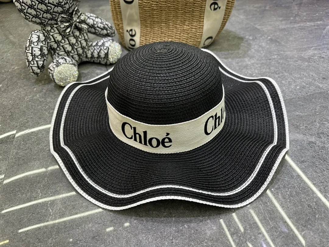 Chloe 爆款蕾丝波浪边大檐帽