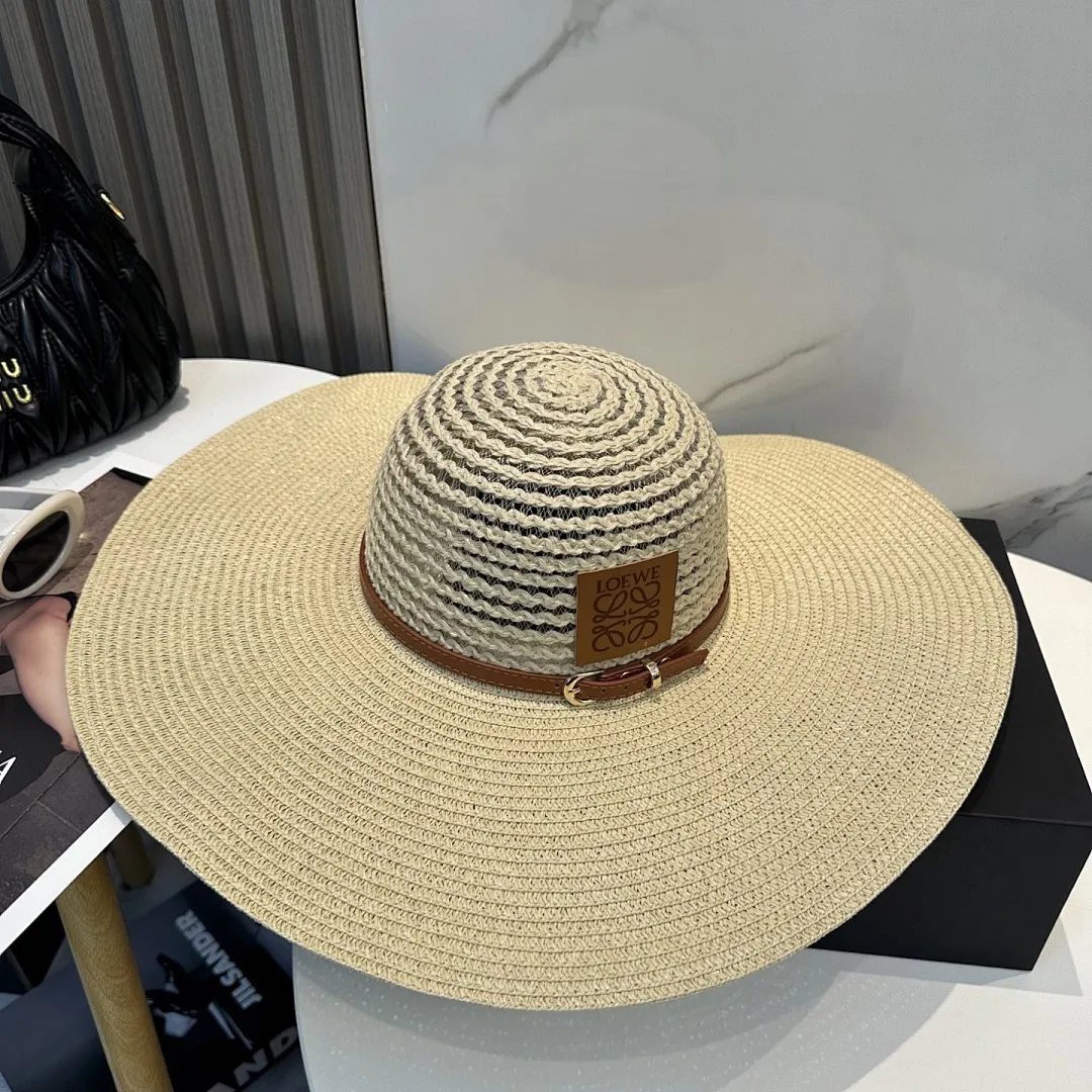 LOEWE罗意威大檐帽，太阳大草帽，细草制作，官方款开模，非市场普通版本,头围57cm