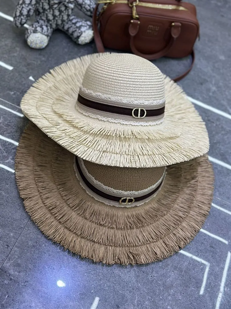 迪奥爆款裙边大檐帽