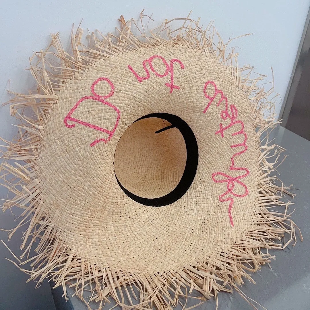 潮牌拉菲草帽 大檐帽