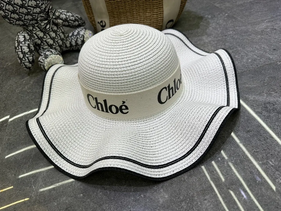 Chloe 爆款蕾丝波浪边大檐帽