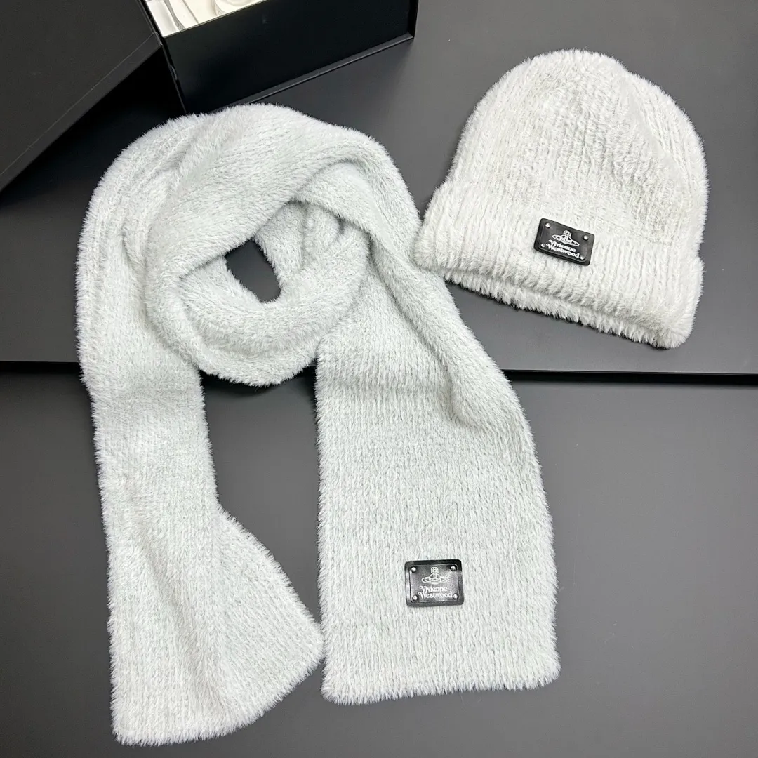 西太后 貂绒围巾+帽子套装