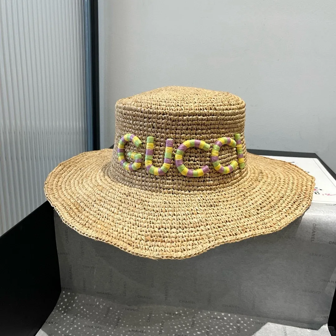 Gucci古奇新款拉菲草礼帽，官方款，头围57cm