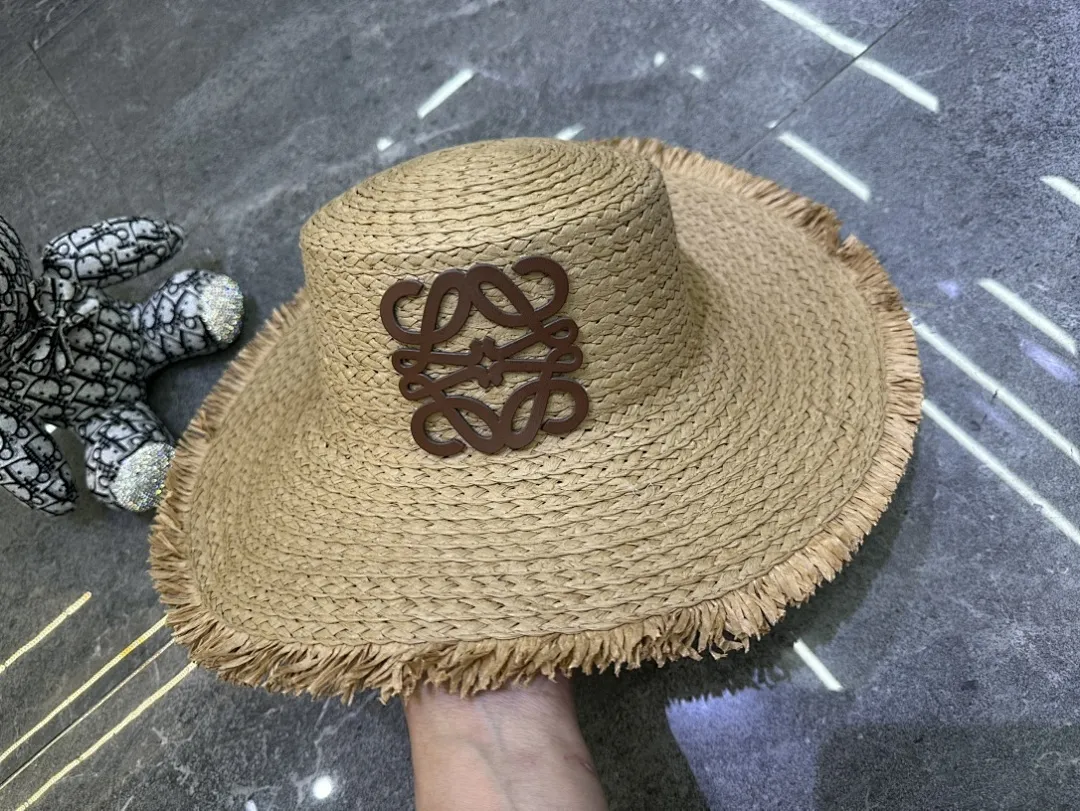 罗意威爆款草编手工平顶帽🔥🔥